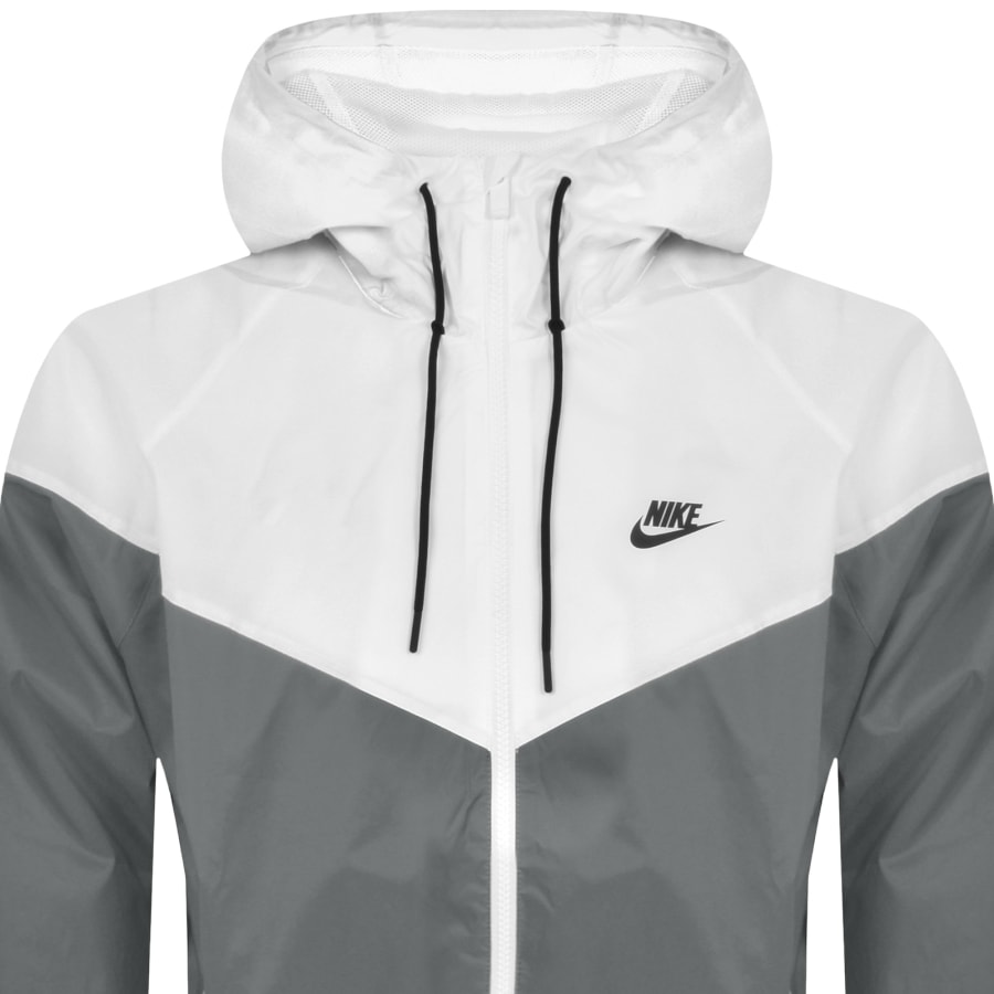 All white nike windbreaker top